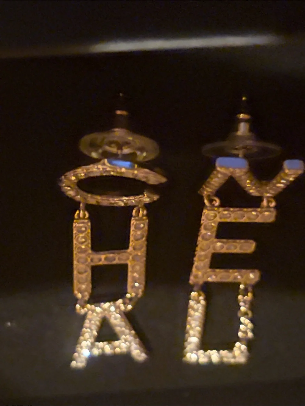 🪩 Crystal CHA NEL drop earrings 🆕